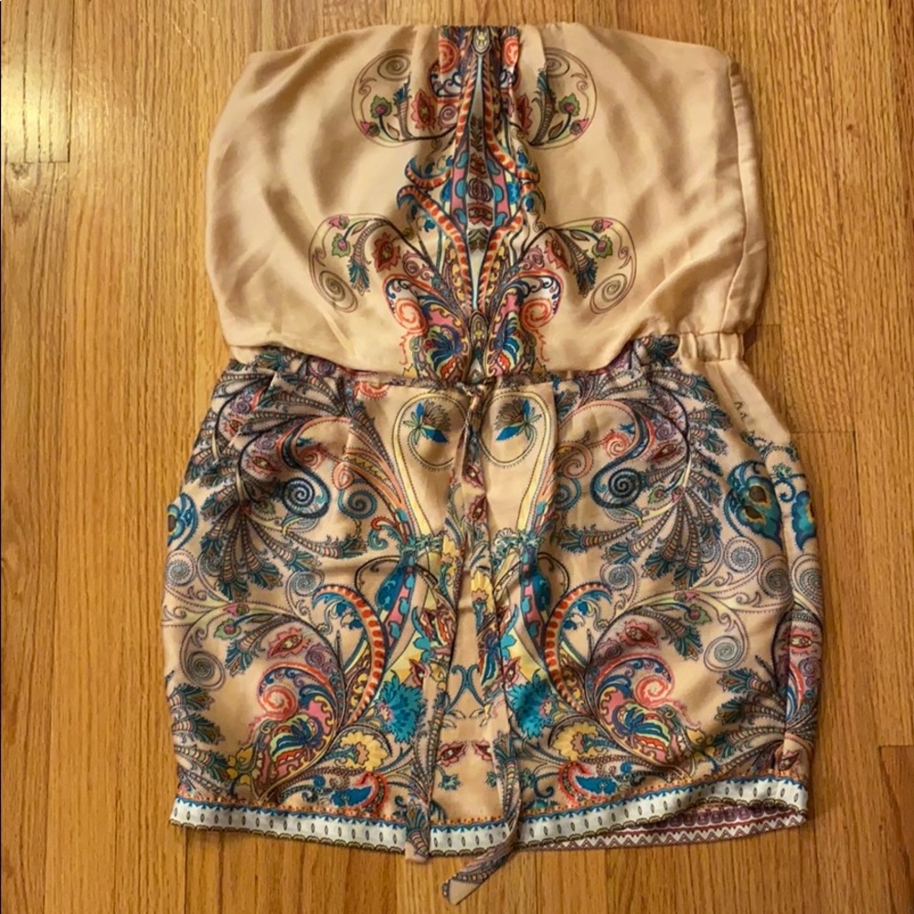 silky strapless dress